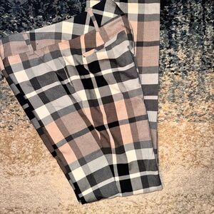 New York & Company Plaid Pants - Black, White, Pink